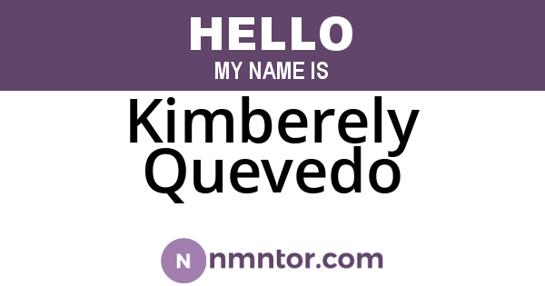 Kimberely Quevedo