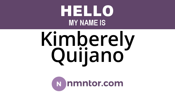 Kimberely Quijano