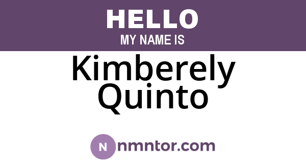 Kimberely Quinto