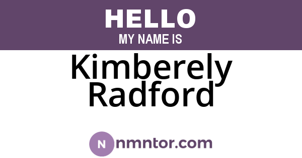 Kimberely Radford