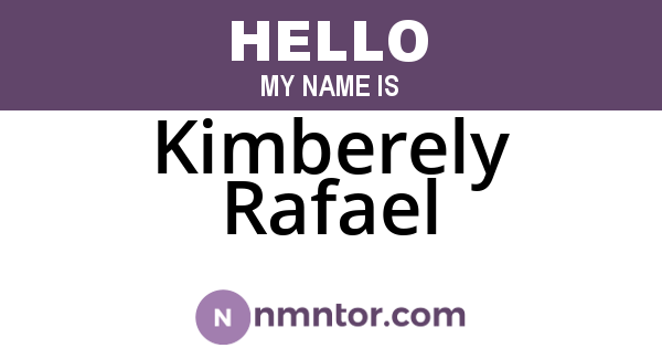 Kimberely Rafael