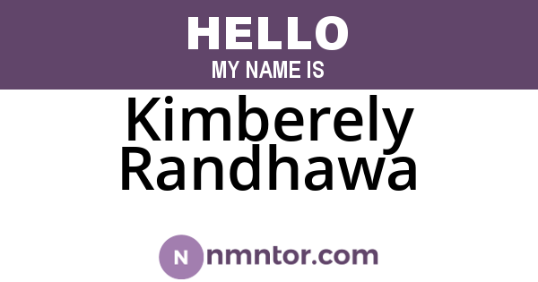 Kimberely Randhawa
