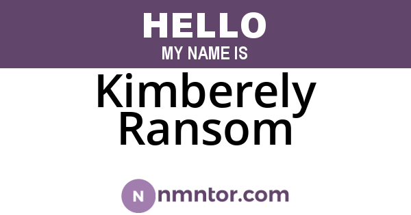 Kimberely Ransom