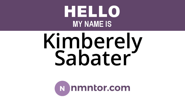 Kimberely Sabater