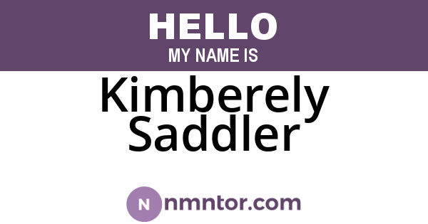 Kimberely Saddler