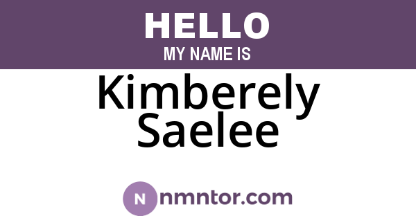 Kimberely Saelee