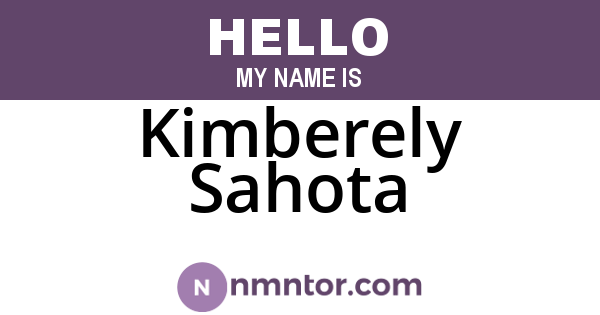 Kimberely Sahota