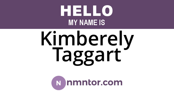 Kimberely Taggart