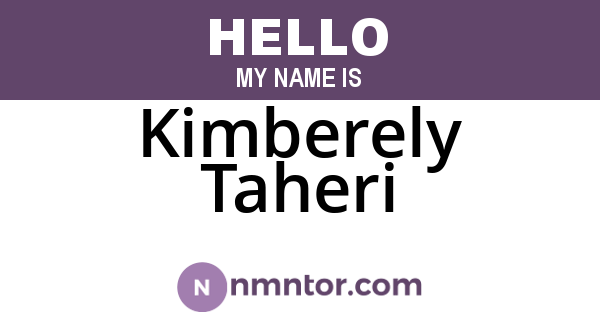 Kimberely Taheri
