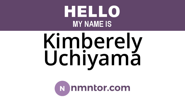 Kimberely Uchiyama