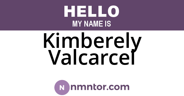 Kimberely Valcarcel