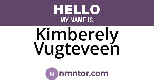 Kimberely Vugteveen