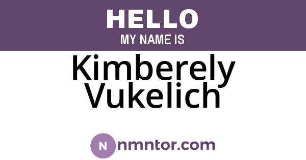 Kimberely Vukelich