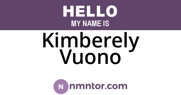 Kimberely Vuono