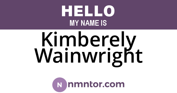 Kimberely Wainwright