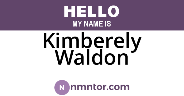 Kimberely Waldon