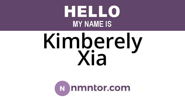 Kimberely Xia