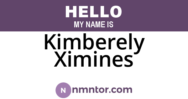 Kimberely Ximines