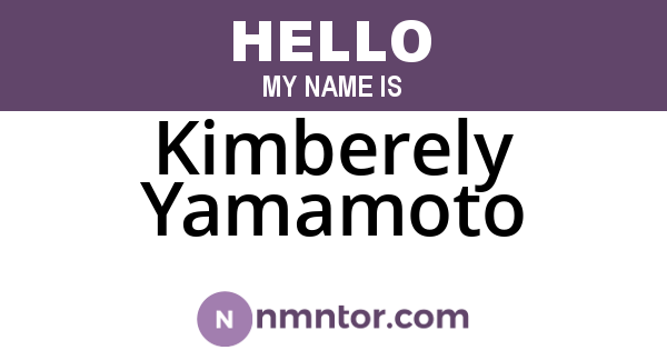 Kimberely Yamamoto