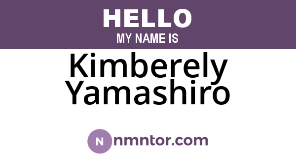 Kimberely Yamashiro