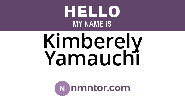 Kimberely Yamauchi