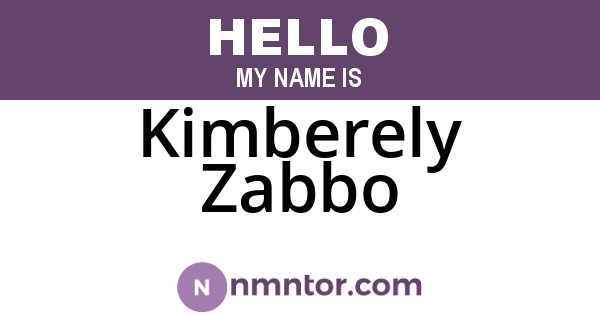 Kimberely Zabbo