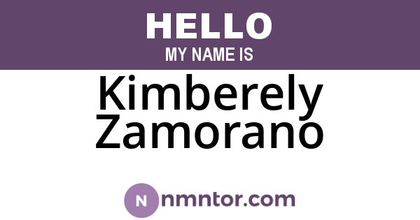 Kimberely Zamorano