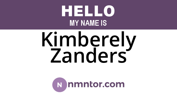 Kimberely Zanders