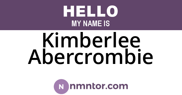 Kimberlee Abercrombie