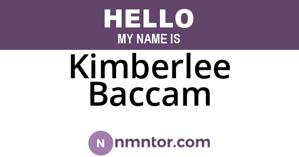 Kimberlee Baccam