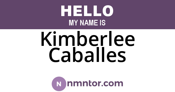 Kimberlee Caballes