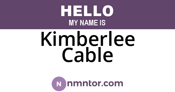 Kimberlee Cable