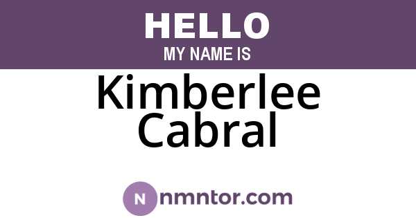 Kimberlee Cabral