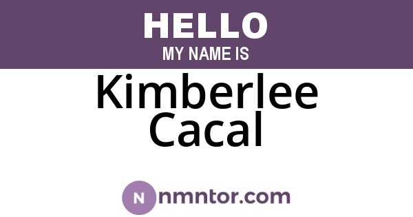 Kimberlee Cacal