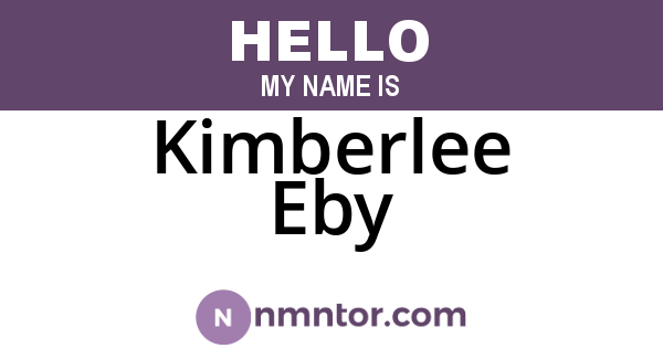 Kimberlee Eby