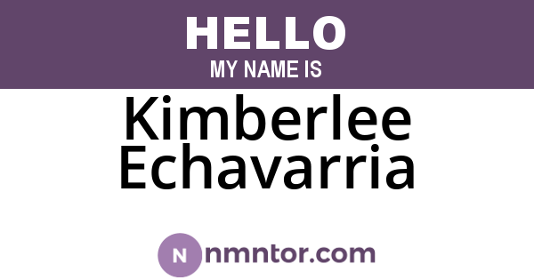 Kimberlee Echavarria
