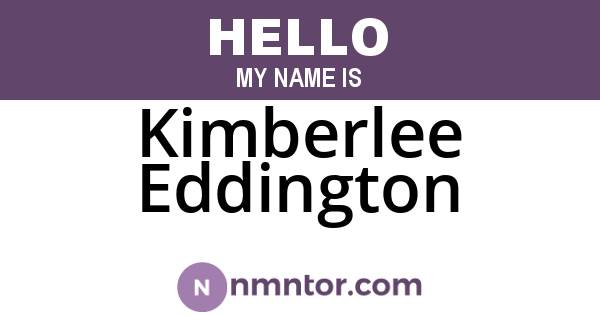 Kimberlee Eddington