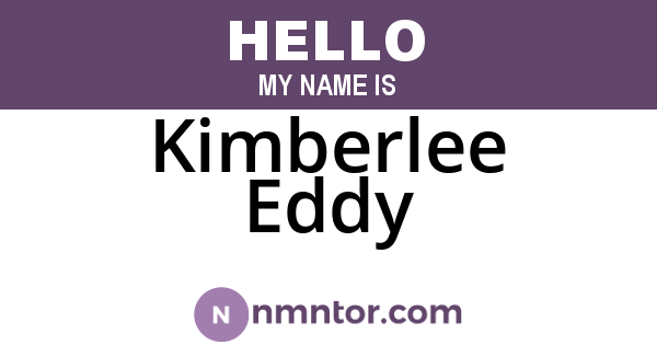 Kimberlee Eddy