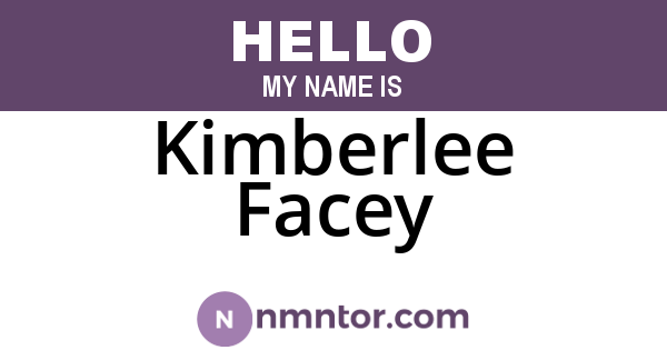 Kimberlee Facey