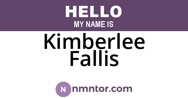 Kimberlee Fallis