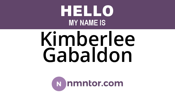 Kimberlee Gabaldon