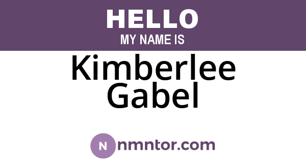 Kimberlee Gabel