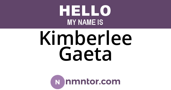 Kimberlee Gaeta