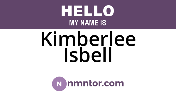 Kimberlee Isbell