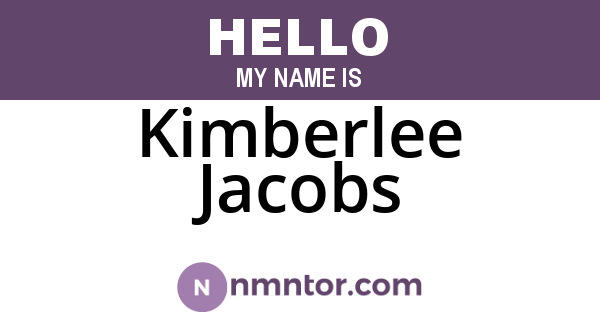 Kimberlee Jacobs