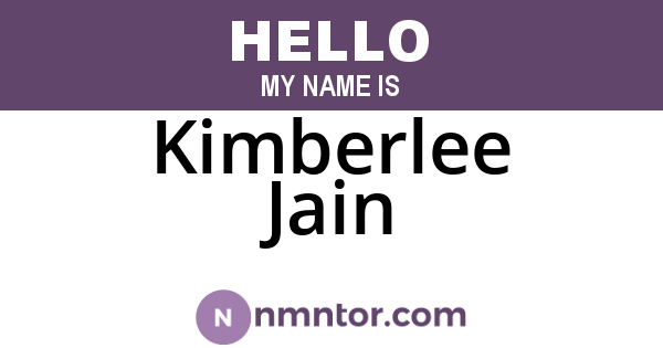 Kimberlee Jain