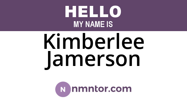 Kimberlee Jamerson