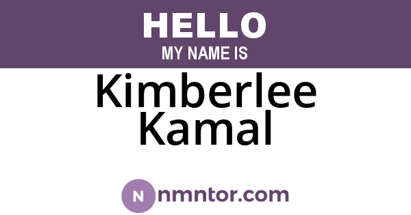 Kimberlee Kamal