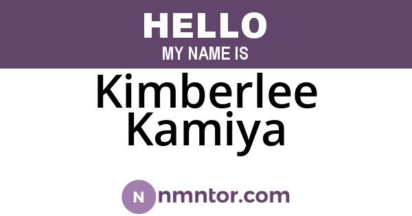 Kimberlee Kamiya