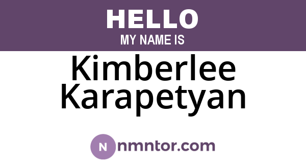 Kimberlee Karapetyan